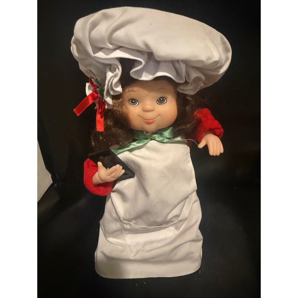 vintage national rennoc brand Christmas animated girl baker chef